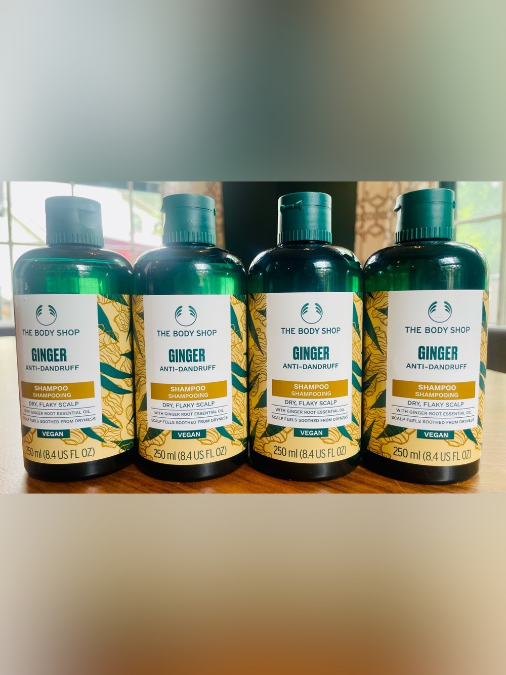 4x The Body Shop Ginger Anti Dandruff Shampoo (250ml) 8.4 Oz